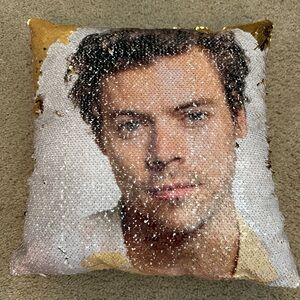 Harry Styles Sequin Pillow Case